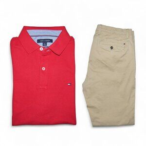 Tommy Hilfiger Men's Size M Polo + Khaki Pants 34x32 Outfit